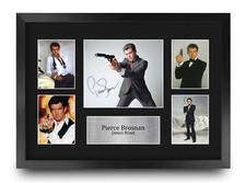 Pierce Brosnan A3 Framed James Bond Signed Autograph Picture Print for Movie Fan