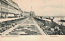 Sussex Postcard Eastbourne 1905 Early View Of Carpet Gardens Bath Chair Pier