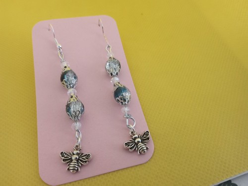 Exquisite blue clear crackle - blue/clear,