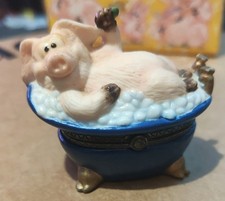 Piggin Bathtime trinket box by David Corbridge 1998 VGC No Box
