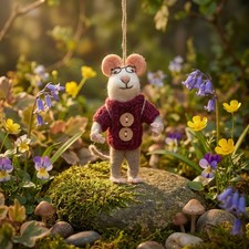 Handmade Felt Charlie Mouse