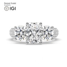 Radiant Diamond Trilogy Ring