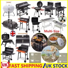 LARGE OIL DRUM BARREL STYLE BBQ SMOKER GRILL BARBEQUE MEAT FOOD SMOKING COOKING