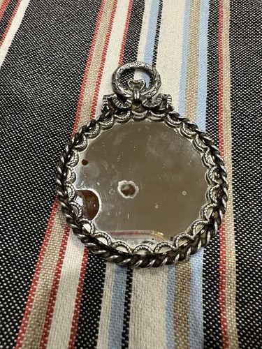 French antique lipstick mirror - antique,