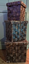 Brown wicker rattan - 3x, wicker/rattan