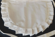  GIRLS WHITE APRON WAIST FRILLED VICTORIAN EDWARDIAN FRENCH  MAID  fancydress