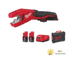 Milwaukee C12PC-0 12V Compact Pipe Cutter with 2 x 2.0Ah Battery Charger Case