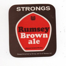 England - Vintage Beer Label - Strong & Co., Romsey - Strongs Rumsey Brown Ale