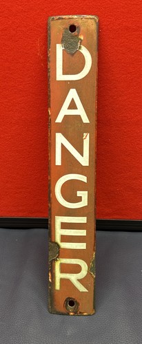 Vintage enamel red danger - red,