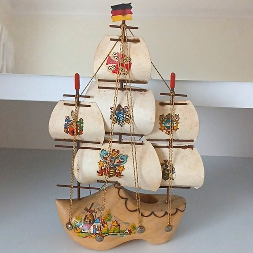 Wooden sailing ship - wooden,
