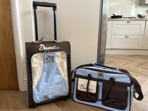 Vtg animal luggage set wheeled - luggage,