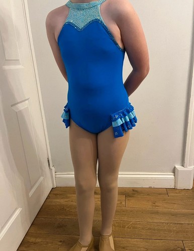 Custom made girls blue dance - made,