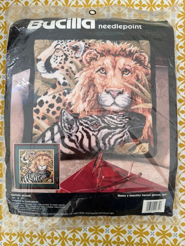 Vintage bucilla safari scene - vintage,
