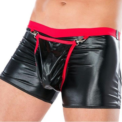 New sexy mens leather boxer - new,