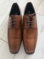 Brown Tan Mad Wax Shoes Lace Up Formal UK Size 6