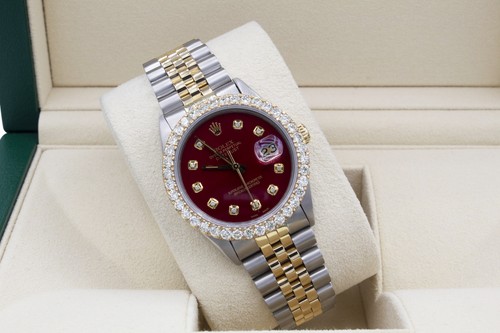 Rolex datejust 36mm custom 3ct - 36mm,
