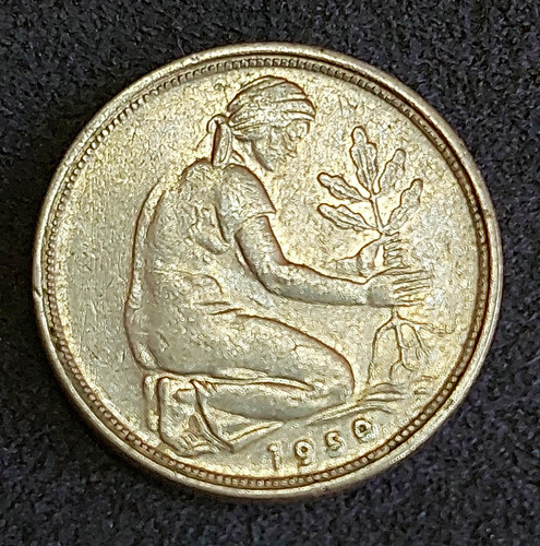 Germany pfennig coin 1950 - pfennig,