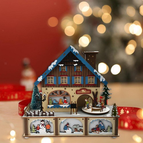 Christmas music box wooden - christmas,