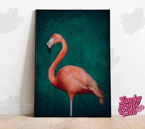 Maximalist pink flamingo wall - flamingo,