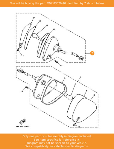 Yamaha front flasher - flasher, light