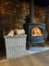 Square grey wash wicker log - square,