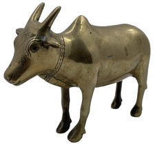 Handcrafted Khmer Bronze Bull Statue Sacred Symbol of Strength 5" Tall 8" Long