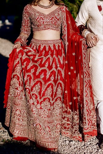 Red bridal wedding lehenga uk - bridal,