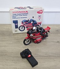 Dickie Spielzeug r/c Honda Motorbike With Remote Control Boxed Working Vintage