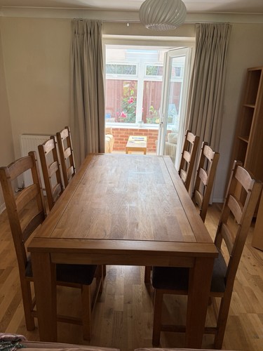 Solid oak dining table 6 - solid, &