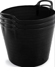 3 x 42L black Large Flexi Tub