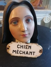 Enamel Sign French Door "angry