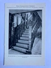 Elizabethan Oak Staircase Worcester Worcestershire Vintage Postcard R14
