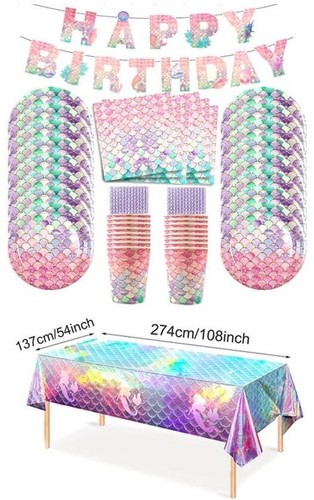 Mermaid party theme disposable - theme,