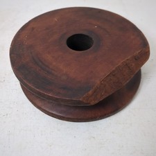 Vintage Wooden Pulley Wheel