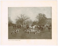 Quorn Hunt Fox Hounds Hunting Leicestershire Antique Picture Print 1906 TKE#108