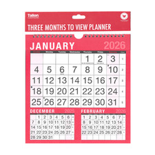 2026 Wall Calendar Three Month