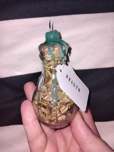 Glass wealth spell jar - glass,