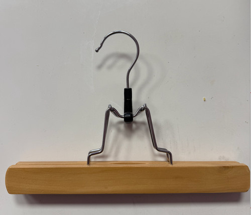 Wooden clamp coat hangers with - clamp,