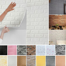 60PCS 3D Tile Brick Wall Sticker Self Adhesive Waterproof Wallpaper Home Decor `