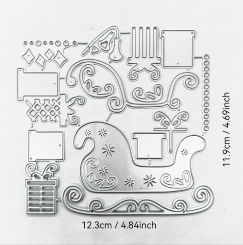 Christmas sleigh metal cutting - sleigh,