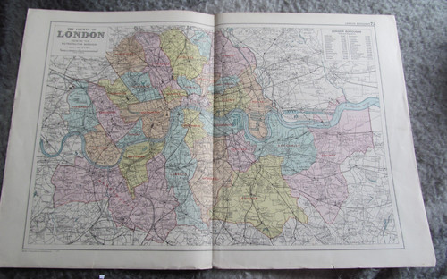 Antique map london - map,