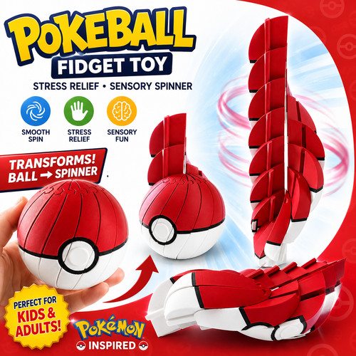 Pokeball fidget toy stress - fidget,