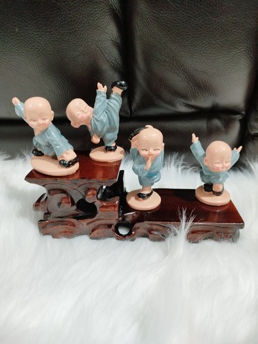 4pcs cute chinese kung monk - chinese,