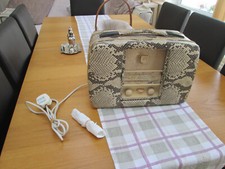 RARE WORKING VINTAGE ULTRA TWIN DE LUXE R906 SNAKESKIN EFFECT VALVE RADIO c1955