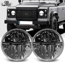 LED Pair Headlights Land Rover Defender 90 110 E MARKED 7" Inch H4 Hi/Lo Beam