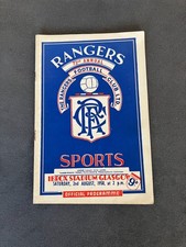 Rangers 72nd Annual Sports Programme 2nd Aug 1958, Athletics, Football,