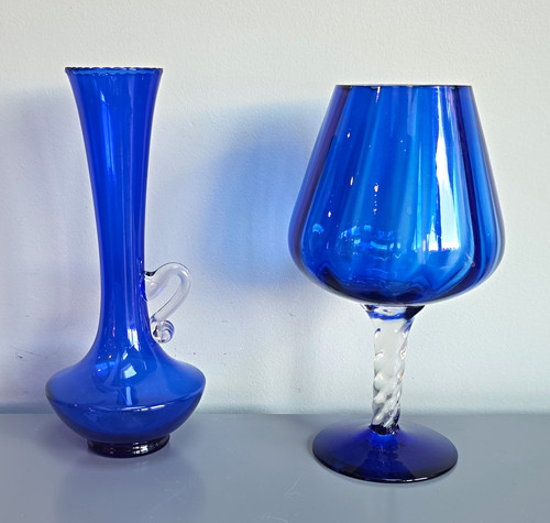 Cobalt blue glass vases - cobalt,