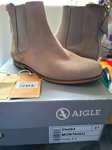 Aigle montaigu grey suede - grey,