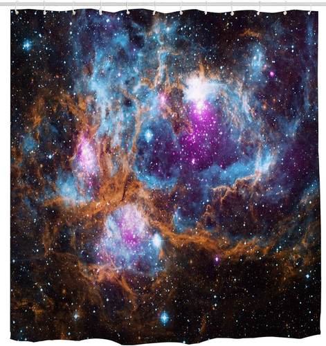 Galaxy shower curtain space - shower, curtain,space