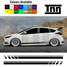 Side Stripes Stickers Graphics Decals For Ford Focus Fiesta ST RS Mk3 MK2 Turbo